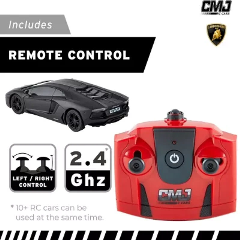 CMJ RC CARS Lamborghini Lp700-4 Black Licensed 1:24 Scale 2-pc. Car