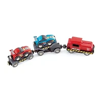 Hape Wooden Race Car Transporter Truck