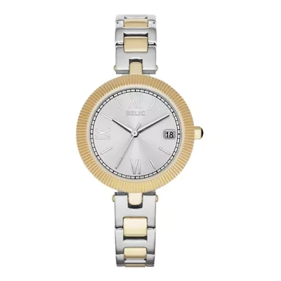 Relic® Womens Two-Tone Skinny Champagne Dial Watch ZR34240