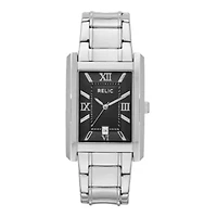 Relic® Allen Mens Rectangular Black Dial Watch ZR77264