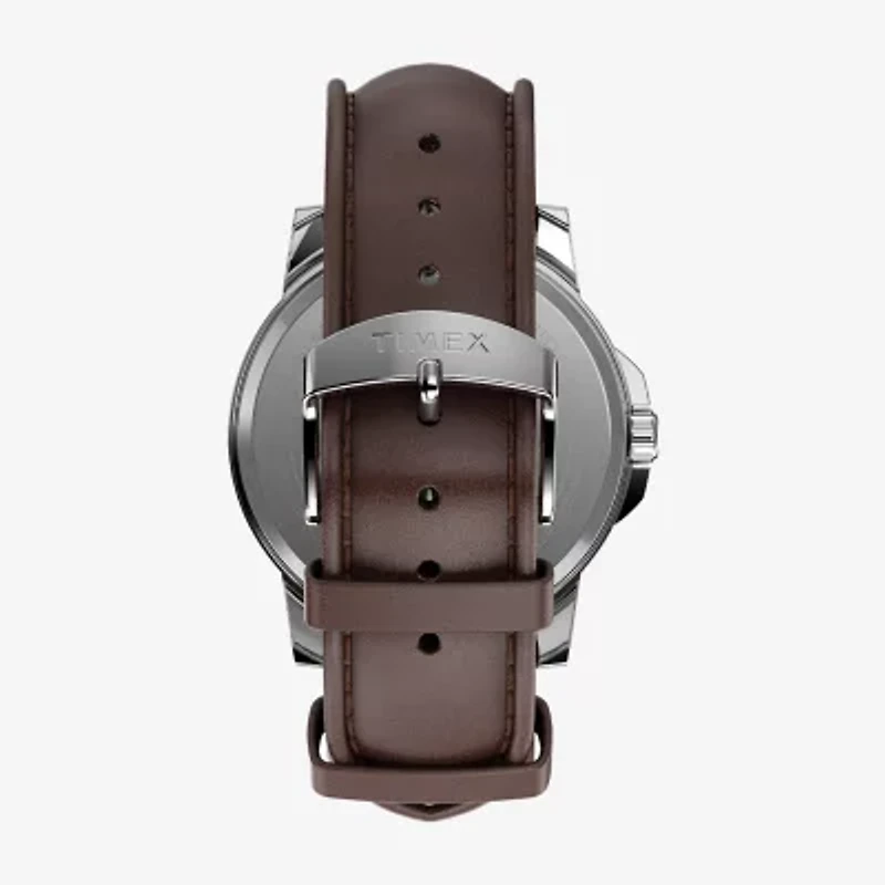 Timex Mens Brown Leather Strap Watch Tw2v20900ji