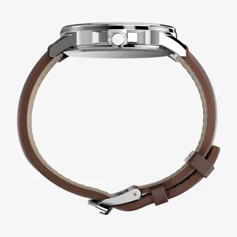 Timex Mens Brown Leather Strap Watch Tw2v20900ji