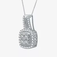 (H-I / I1) Womens 1/4 CT. T.W. Lab Grown White Diamond Sterling Silver 18 Inch Pendant Necklace