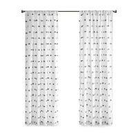Intelligent Design Lauren Rod Pocket Embellished Sheer Single Curtain Panel