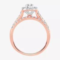 CT.T.W. Natural Diamond Cushion Halo Bridal Set 10K or 14K Gold