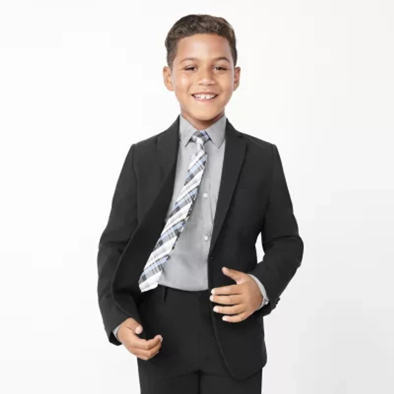 Van Heusen Little & Big Kid Boys Long Sleeve Point Collar Shirt + Tie Set