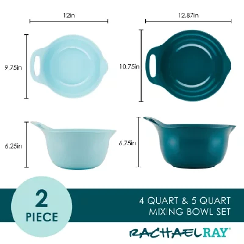 Rachael Ray 2-pc. Nesting Mixing Bowl Set