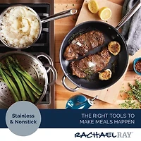 Rachael Ray Professional Stainless Steel 11-pc. Cookware Set