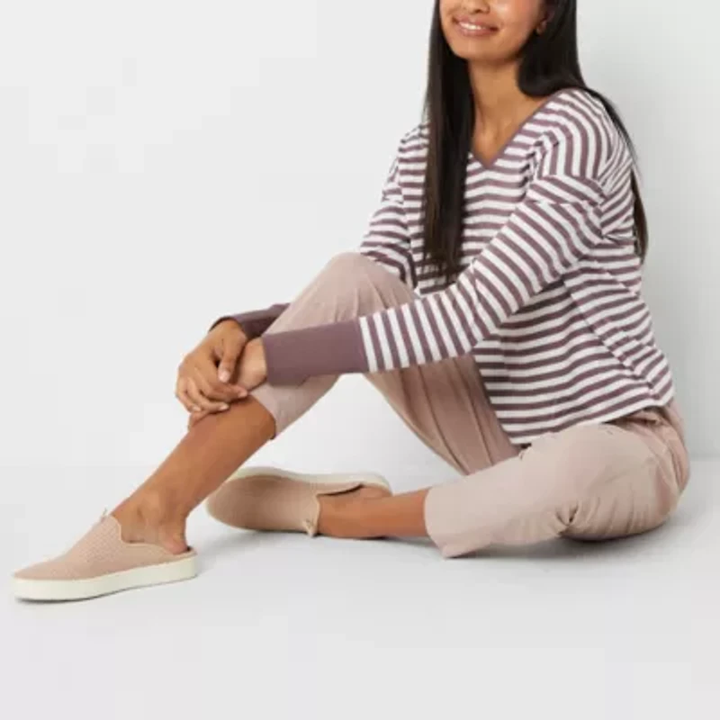 Stylus Womens Ankle Mid Rise Pull-On Pant