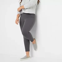 Stylus Womens Plus Skinny Mid Rise Pull-On Pant