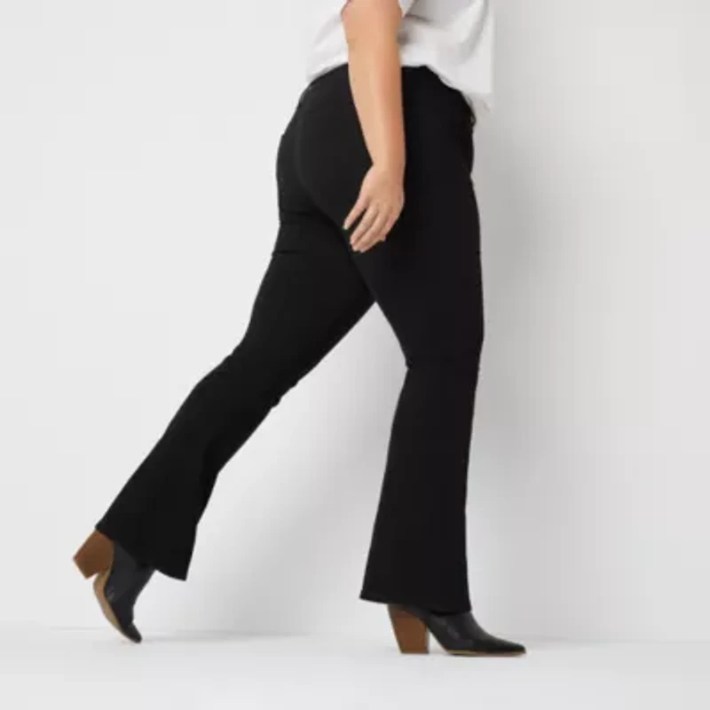 a.n.a - Plus Womens High Rise Flare Leg Jean