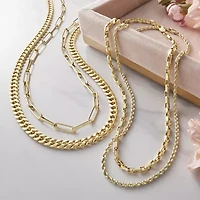 Gold Addiction Womens 14K Gold 18 Inch Paperclip Chain Necklace