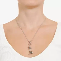 Bali Inspired Womens Sterling Silver Hummingbird Pendant Necklace