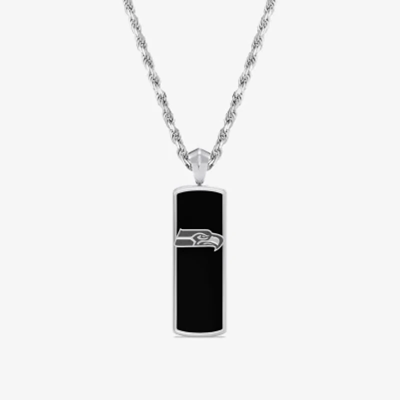 True Fans Fine Jewelry Unisex Adult 1/10 CT. T.W. Genuine Black Onyx Sterling Silver 22 Inch Pendant Necklace