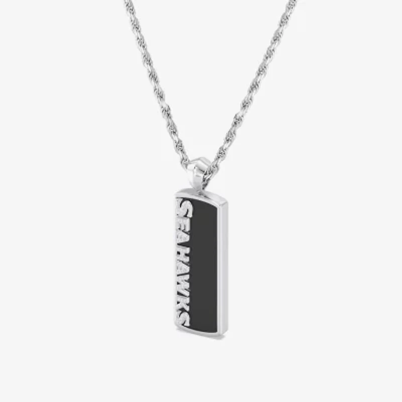True Fans Fine Jewelry Unisex Adult 1/10 CT. T.W. Genuine Black Onyx Sterling Silver 22 Inch Pendant Necklace