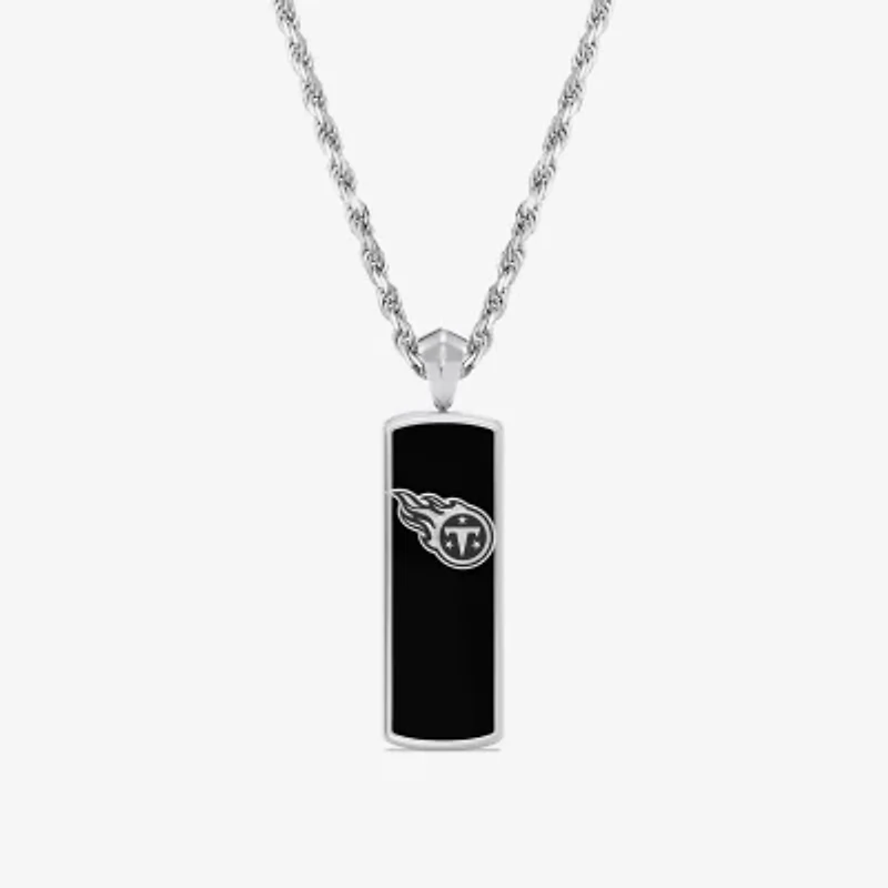 True Fans Fine Jewelry Unisex Adult 1/10 CT. T.W. Genuine Black Onyx Sterling Silver 22 Inch Pendant Necklace