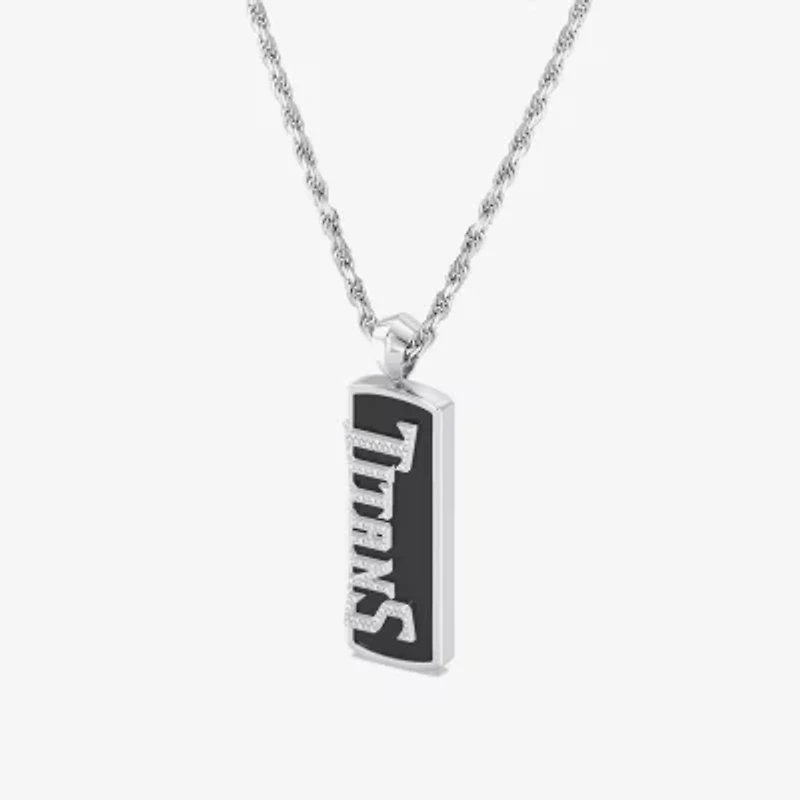 True Fans Fine Jewelry Unisex Adult 1/10 CT. T.W. Genuine Black Onyx Sterling Silver 22 Inch Pendant Necklace