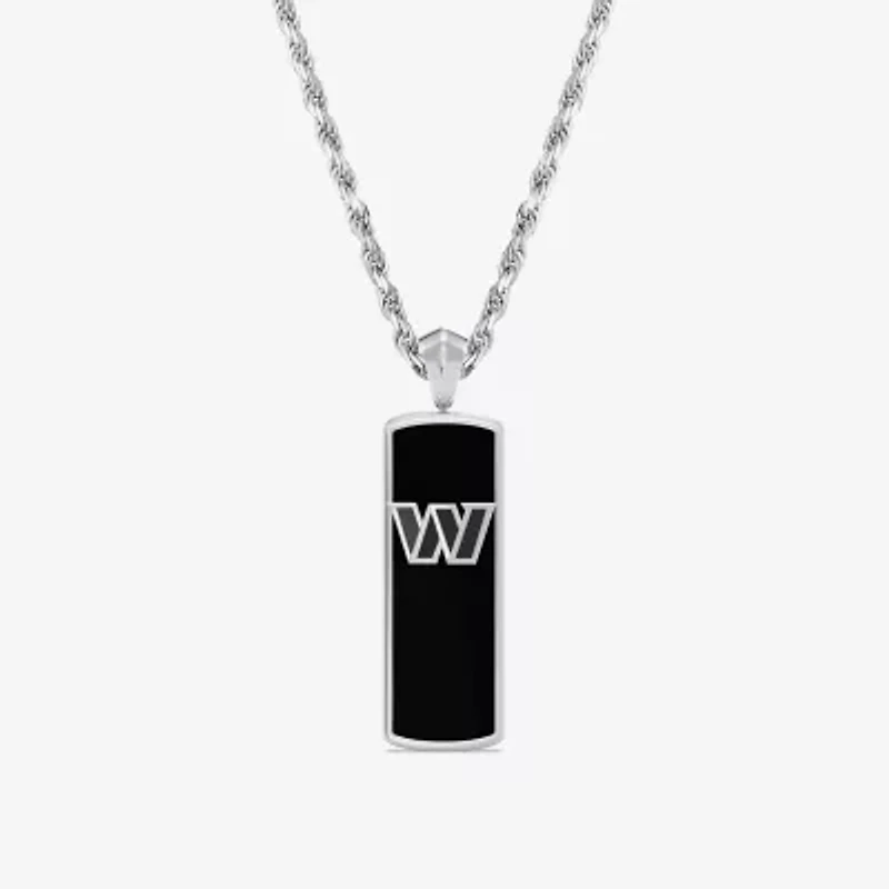 True Fans Fine Jewelry Unisex Adult 1/10 CT. T.W. Genuine Black Onyx Sterling Silver 22 Inch Pendant Necklace
