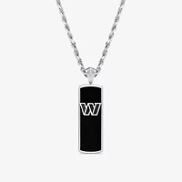 True Fans Fine Jewelry Unisex Adult 1/10 CT. T.W. Genuine Black Onyx Sterling Silver 22 Inch Pendant Necklace