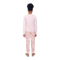 Little & Big Kid Girls Crew Neck Long Sleeve 2-pc. Pajama Sets