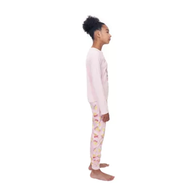 Little & Big Kid Girls Crew Neck Long Sleeve 2-pc. Pajama Sets