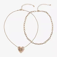 Arizona Gold Tone Womens 15 Inch Strand Necklace