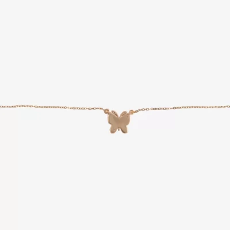 Arizona Gold Tone Womens Butterfly 3-pc. Necklace Set