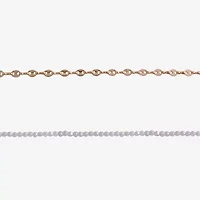 Arizona Gold Tone Womens Heart 4-pc. Necklace Set