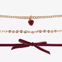 Arizona Gold Tone Bow Womens 5-pc. Bracelet Set
