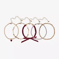 Arizona Gold Tone Bow Womens 5-pc. Bracelet Set