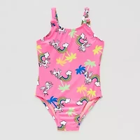 Okie Dokie Unicorn Toddler Girls One Piece Swimsuit