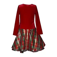 Bonnie Jean Little & Big Kid Girls Long Sleeve Drop Waist Dress