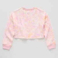 Xersion Little & Big Kid Girls Crew Neck Fleece Long Sleeve Sweatshirt