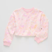 Xersion Little & Big Kid Girls Crew Neck Fleece Long Sleeve Sweatshirt