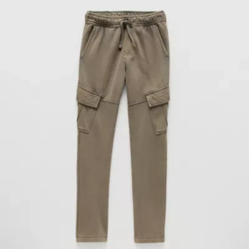 Thereabouts Fleece Little & Big Kid Boys Drawstring Waist Straight Fleece Cargo Pant