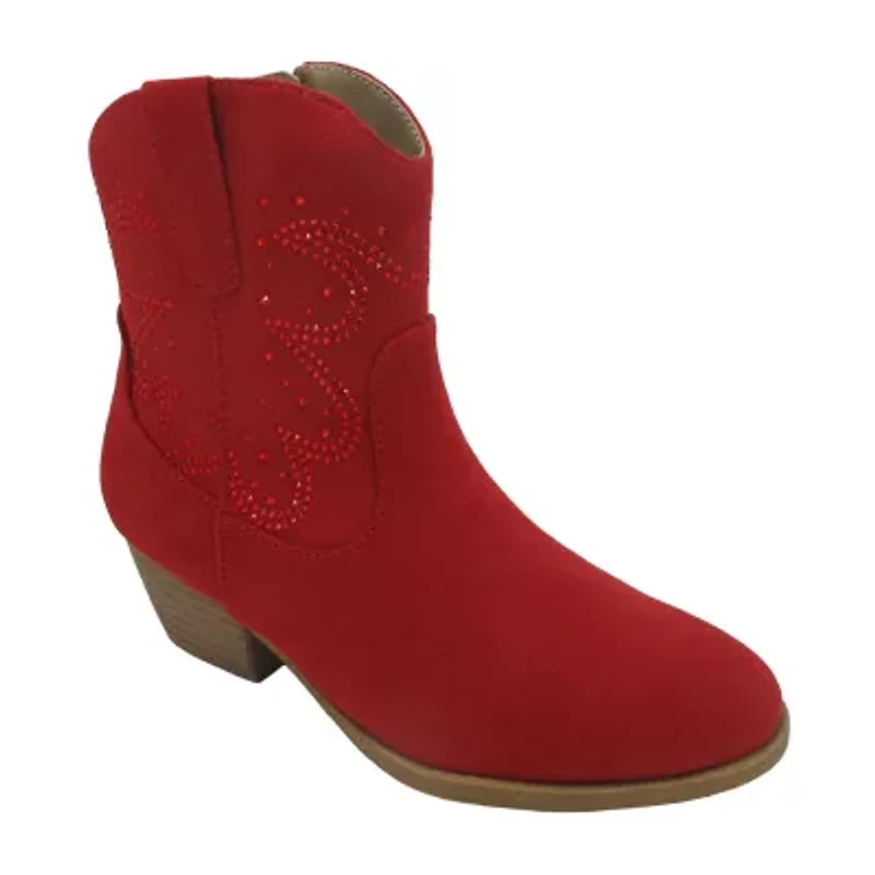 Pop Little & Big Kid Girls Dolen Stacked Heel Booties