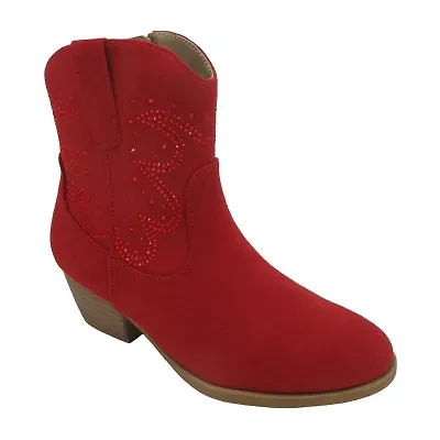 Pop Little & Big Kid Girls Dolen Stacked Heel Booties
