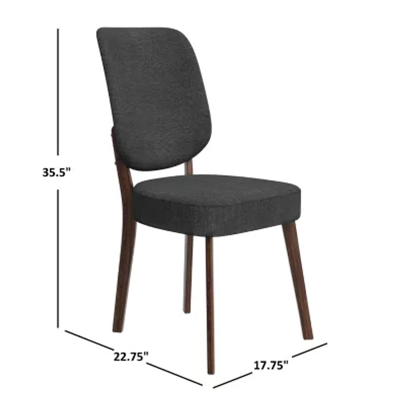 Breuer Mid-Century Modern Armless Dining Chairs Linen -Set of 2