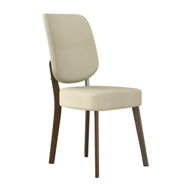 Breuer Mid-Century Modern Armless Dining Chairs Linen -Set of 2