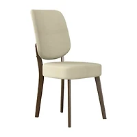 Breuer Mid-Century Modern Armless Dining Chairs Linen -Set of 2
