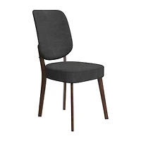 Breuer Mid-Century Modern Armless Dining Chairs Linen -Set of 2