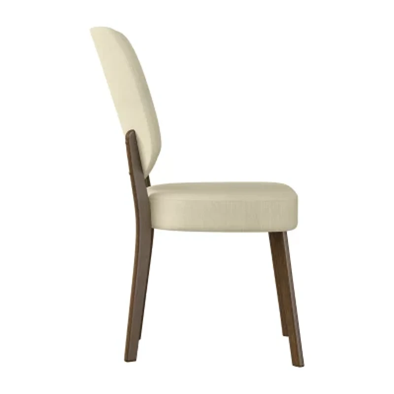 Breuer Mid-Century Modern Armless Dining Chairs Linen -Set of 2