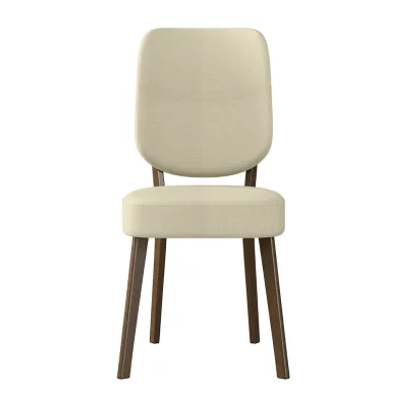 Breuer Mid-Century Modern Armless Dining Chairs Linen -Set of 2