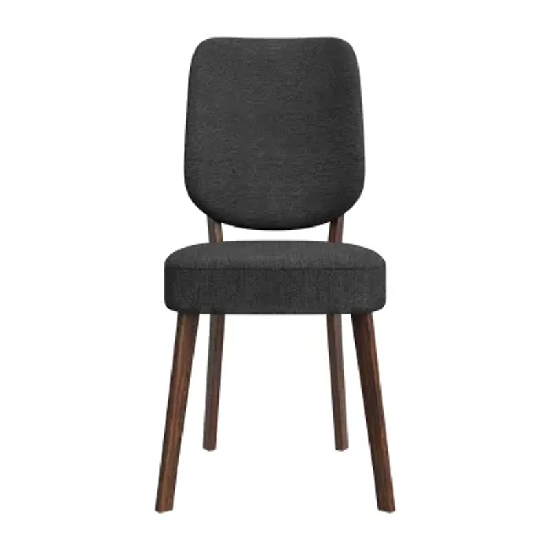 Breuer Mid-Century Modern Armless Dining Chairs Linen -Set of 2