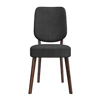 Breuer Mid-Century Modern Armless Dining Chairs Linen -Set of 2