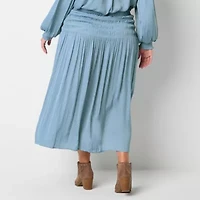 Ryegrass Womens Plus Maxi Skirt