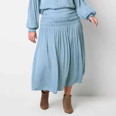 Ryegrass Womens Plus Maxi Skirt