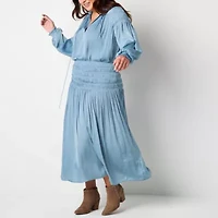 Ryegrass Womens Plus Maxi Skirt