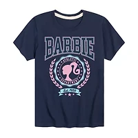 Big Kid Girls Crew Neck Short Sleeve Barbie T-Shirt
