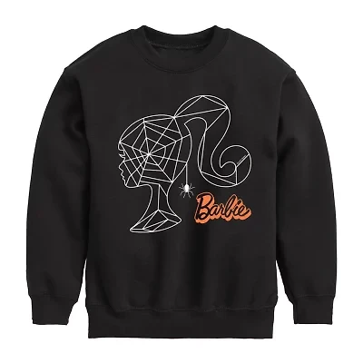 Big Kid Girls Crew Neck Long Sleeve Barbie T-Shirt